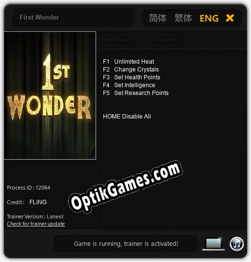 Trainer for First Wonder [v1.0.6]