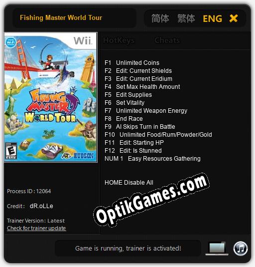 Fishing Master World Tour: Trainer +13 [v1.9]