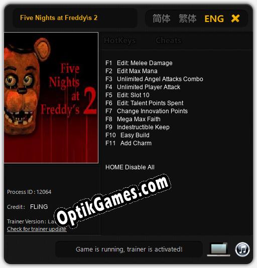 Five Nights at Freddys 2: TRAINER AND CHEATS (V1.0.60)
