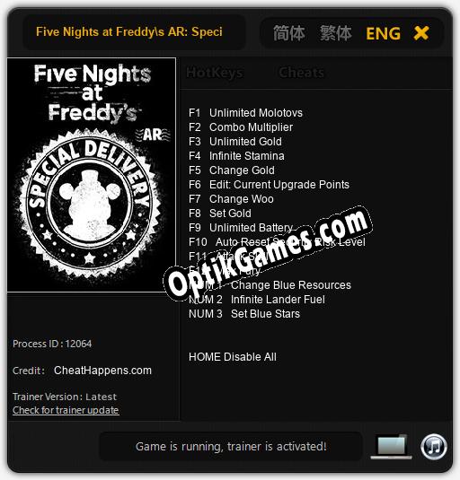 Five Nights at Freddys AR: Special Delivery: Trainer +15 [v1.5]