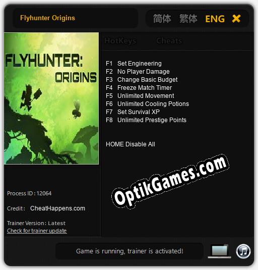 Flyhunter Origins: TRAINER AND CHEATS (V1.0.19)