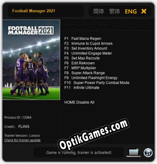 Football Manager 2021: Trainer +11 [v1.2]