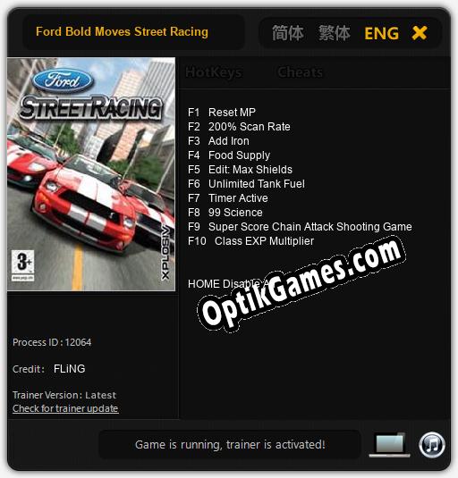 Ford Bold Moves Street Racing: Trainer +10 [v1.9]