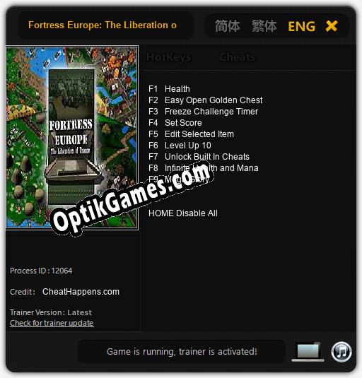 Fortress Europe: The Liberation of France: Trainer +9 [v1.1]