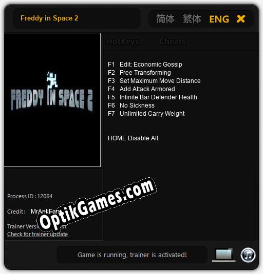 Freddy in Space 2: TRAINER AND CHEATS (V1.0.42)