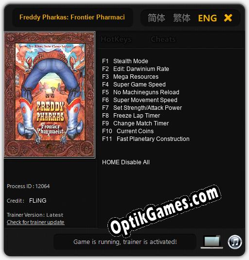 Trainer for Freddy Pharkas: Frontier Pharmacist [v1.0.2]