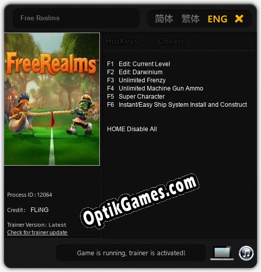 Free Realms: Trainer +6 [v1.4]