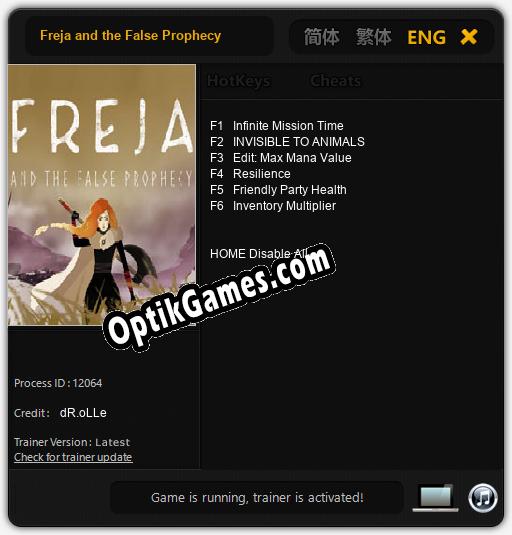 Freja and the False Prophecy: Trainer +6 [v1.4]