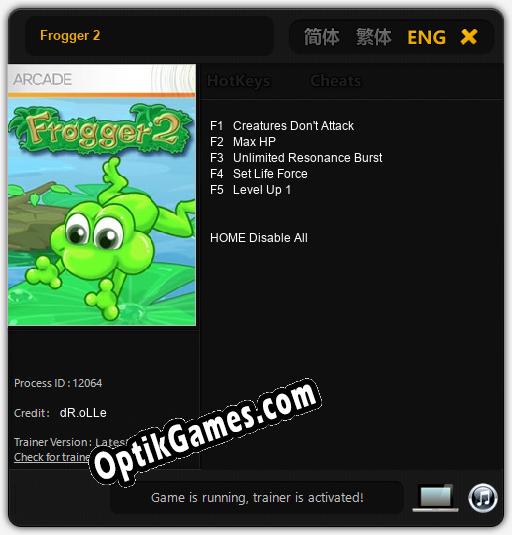 Frogger 2: Trainer +5 [v1.2]