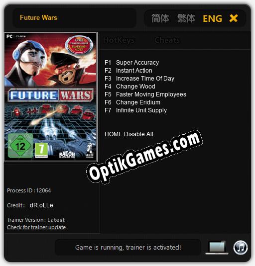 Future Wars: Cheats, Trainer +7 [dR.oLLe]