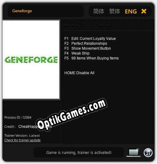 Geneforge: Trainer +5 [v1.6]