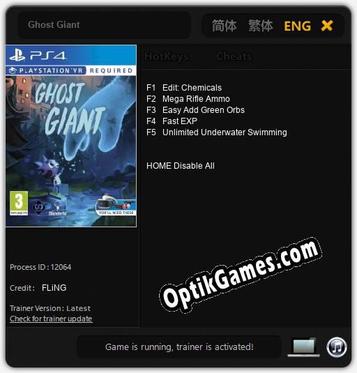 Trainer for Ghost Giant [v1.0.5]