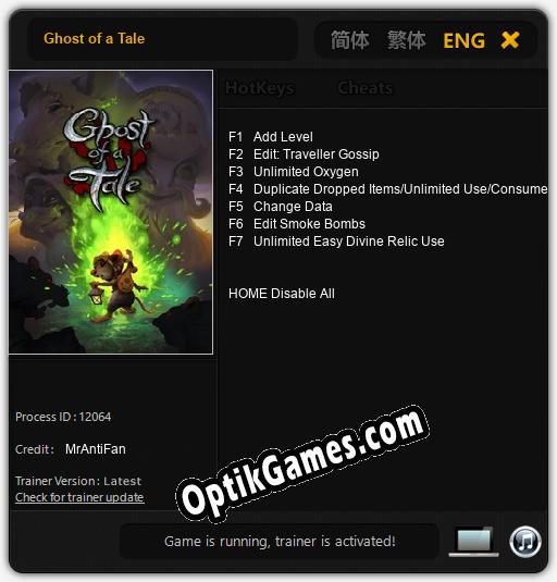 Ghost of a Tale: TRAINER AND CHEATS (V1.0.65)