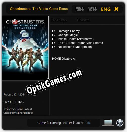 Trainer for Ghostbusters: The Video Game Remastered [v1.0.9]