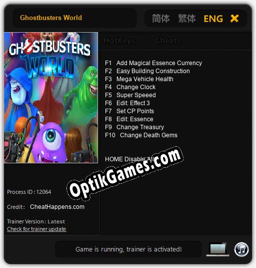 Ghostbusters World: Cheats, Trainer +10 [CheatHappens.com]