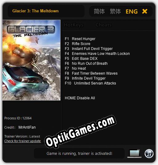 Glacier 3: The Meltdown: TRAINER AND CHEATS (V1.0.92)