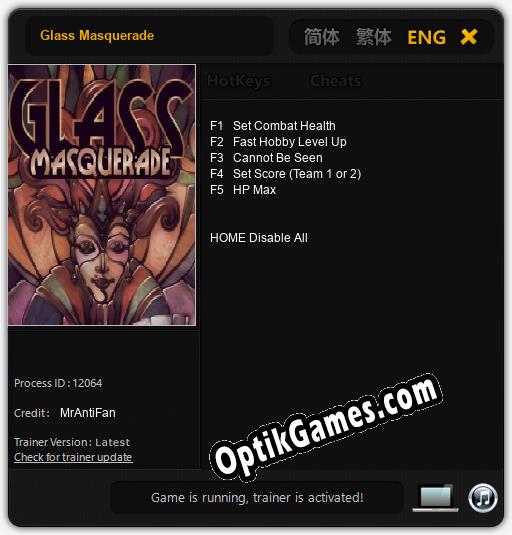 Glass Masquerade: TRAINER AND CHEATS (V1.0.80)