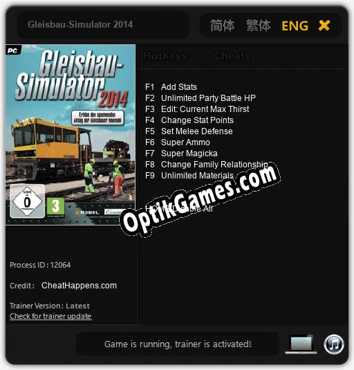 Trainer for Gleisbau-Simulator 2014 [v1.0.9]