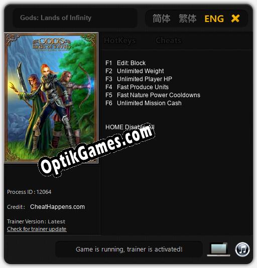 Gods: Lands of Infinity: Cheats, Trainer +6 [CheatHappens.com]