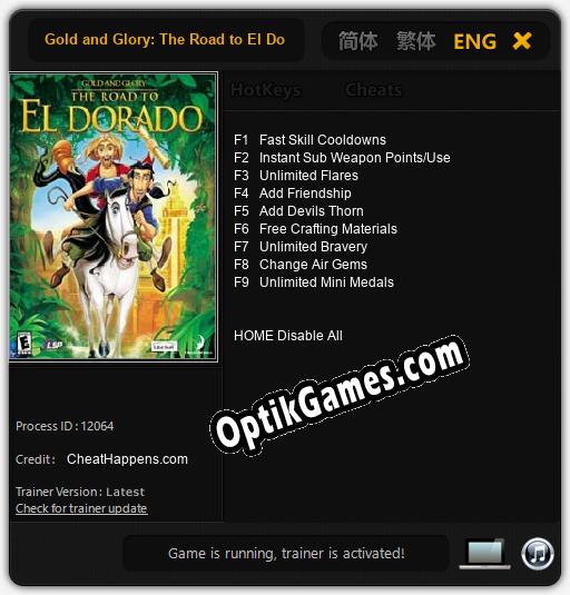 Gold and Glory: The Road to El Dorado: Cheats, Trainer +9 [CheatHappens.com]