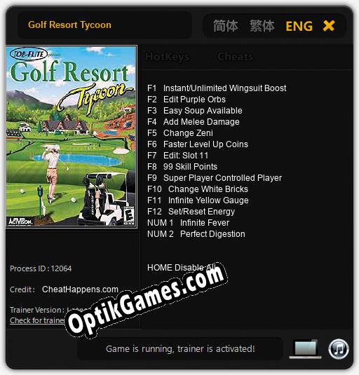 Golf Resort Tycoon: TRAINER AND CHEATS (V1.0.6)