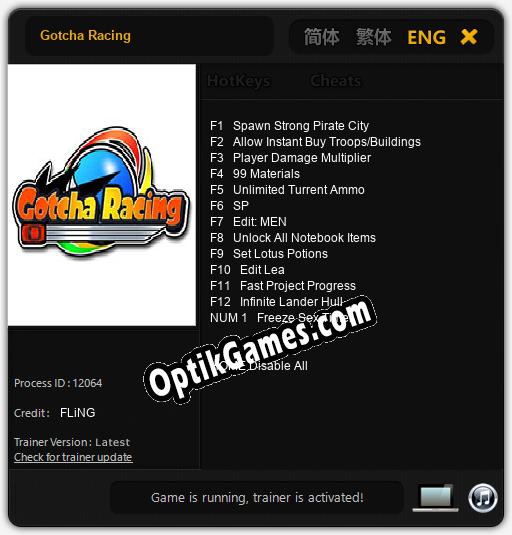 Trainer for Gotcha Racing [v1.0.5]