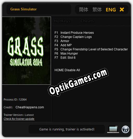 Trainer for Grass Simulator [v1.0.6]