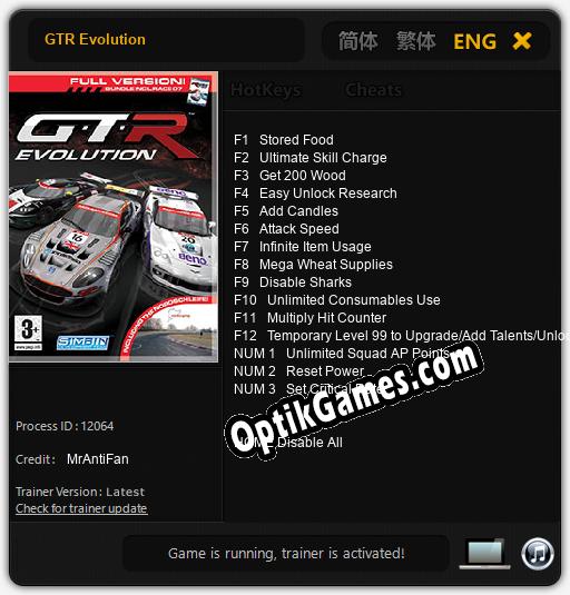 GTR Evolution: Trainer +15 [v1.8]