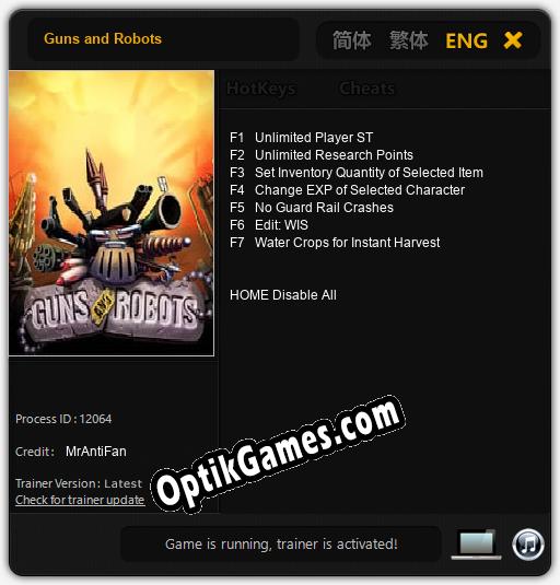 Guns and Robots: Cheats, Trainer +7 [MrAntiFan]