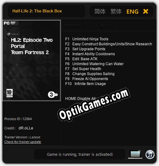 Half-Life 2: The Black Box: Cheats, Trainer +10 [dR.oLLe]