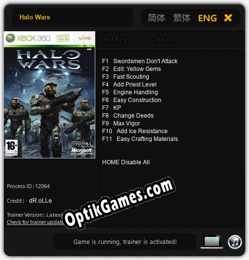 Halo Wars: Cheats, Trainer +11 [dR.oLLe]