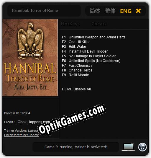 Hannibal: Terror of Rome: Cheats, Trainer +9 [CheatHappens.com]