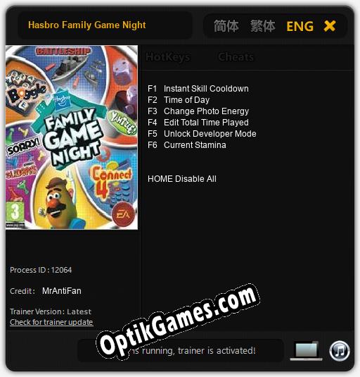 Hasbro Family Game Night: Trainer +6 [v1.9]