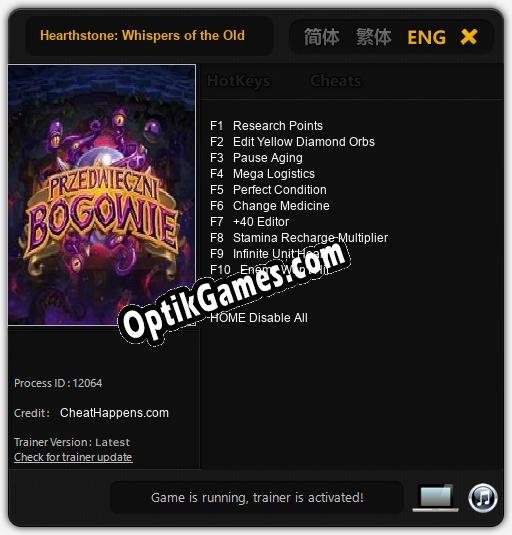 Hearthstone: Whispers of the Old Gods: Cheats, Trainer +10 [CheatHappens.com]