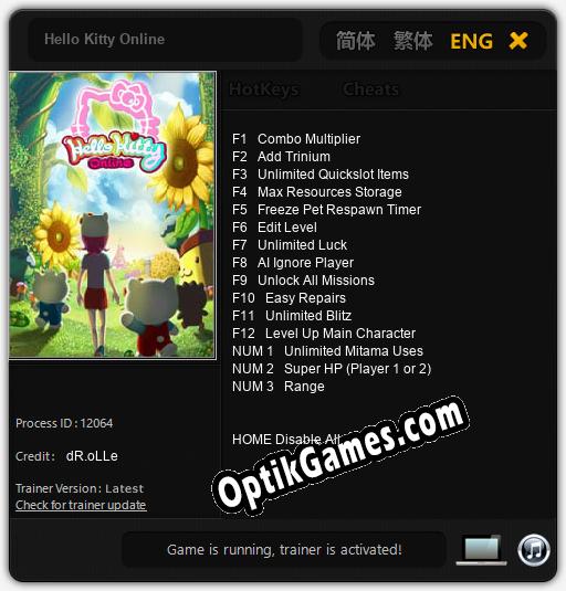 Trainer for Hello Kitty Online [v1.0.1]