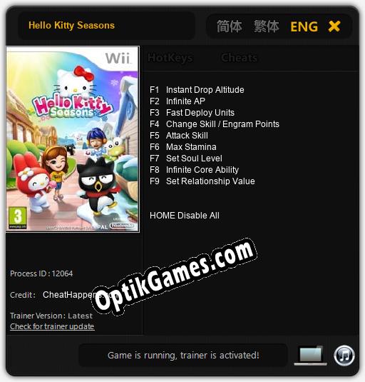 Hello Kitty Seasons: Trainer +9 [v1.5]