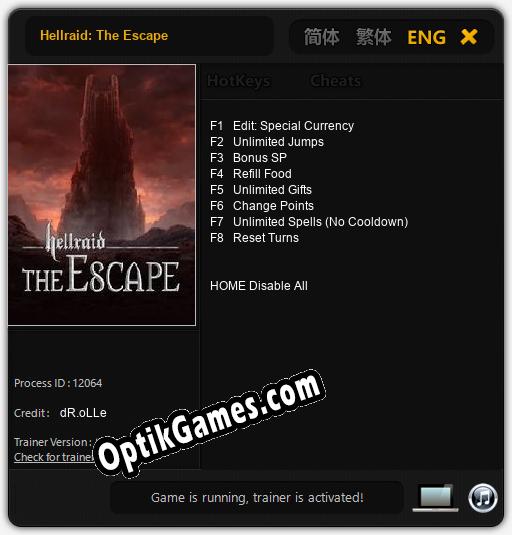 Trainer for Hellraid: The Escape [v1.0.4]