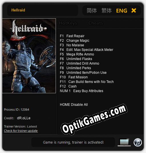 Trainer for Hellraid [v1.0.4]