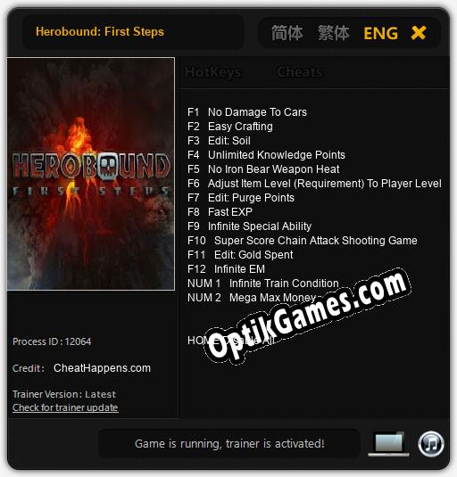 Trainer for Herobound: First Steps [v1.0.9]