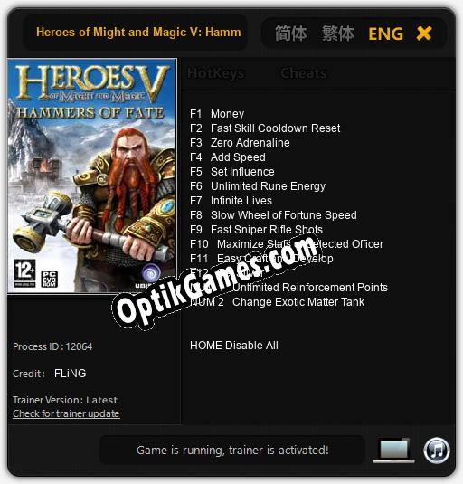 Heroes of Might and Magic V: Hammers of Fate: Trainer +14 [v1.9]