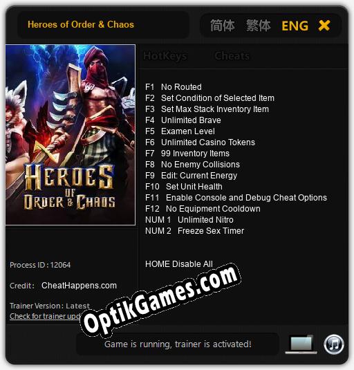 Heroes of Order & Chaos: Trainer +14 [v1.6]