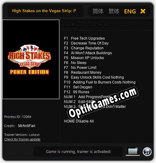 High Stakes on the Vegas Strip: Poker Edition: Cheats, Trainer +15 [MrAntiFan]