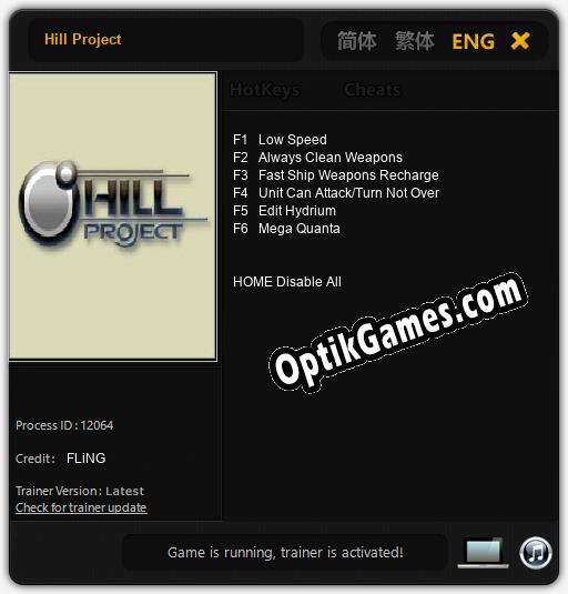 Hill Project: Trainer +6 [v1.8]