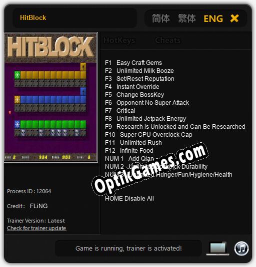 HitBlock: Trainer +15 [v1.9]