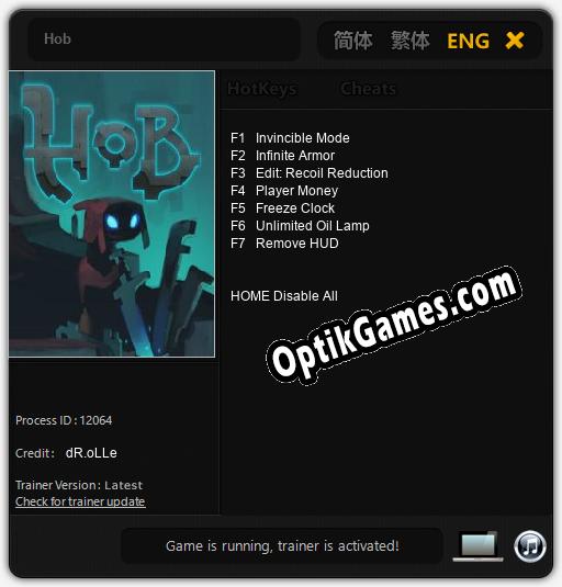 Hob: Trainer +7 [v1.1]