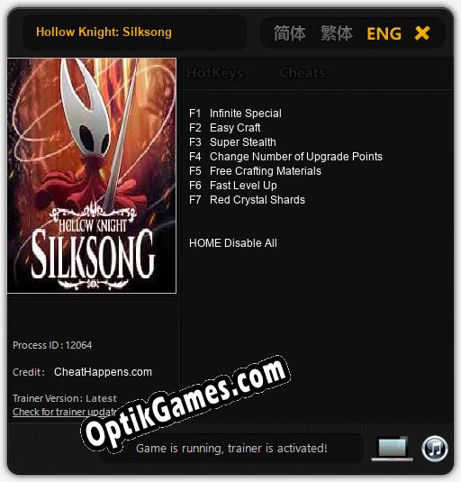 Hollow Knight: Silksong: Trainer +7 [v1.5]