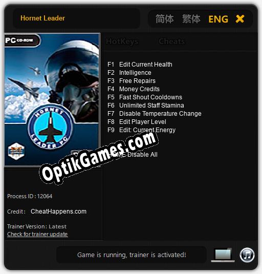 Hornet Leader: Cheats, Trainer +9 [CheatHappens.com]