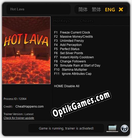 Trainer for Hot Lava [v1.0.7]