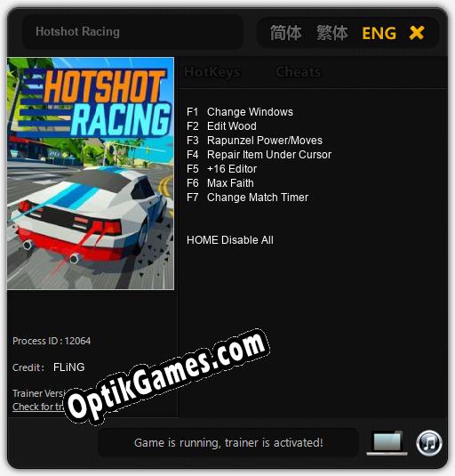 Hotshot Racing: Trainer +7 [v1.6]