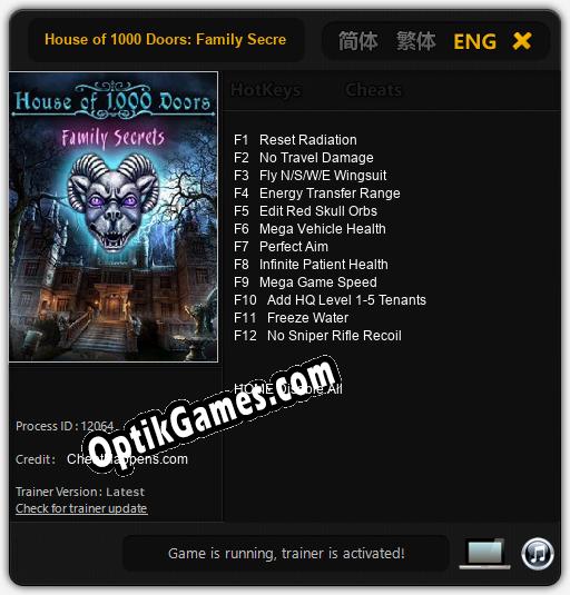 House of 1000 Doors: Family Secrets: TRAINER AND CHEATS (V1.0.11)
